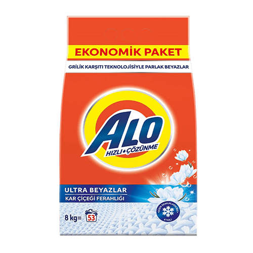 ALO Ultra Beyazlar Kar Çiçeği Ferahlığı Toz Çamaşır Deterjanı (8kg) Barkod Numarası