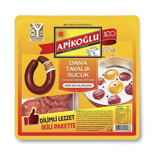 Apikoğlu Dilimli Dana Tavalık Sucuk (200 g) Barkod Numarası