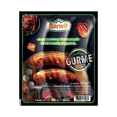 Banvit Kurutulmuş Domatesli Mozzarella Peynirli Piliç Sosis (350 g) Barkod Numarası