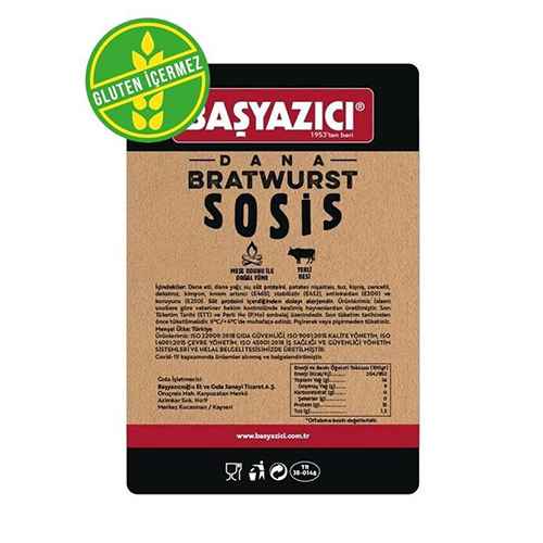 Başyazıcı Dana Bratwurst Sosis (330 g) Barkod Numarası