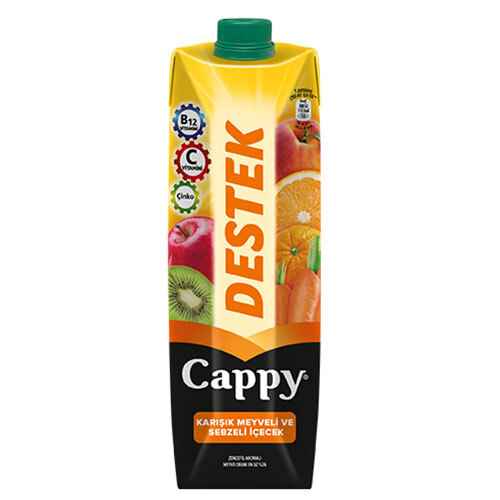 Cappy Destek Karışık Meyveli ve Sebzeli İçecek (1 L) Barkod Numarası