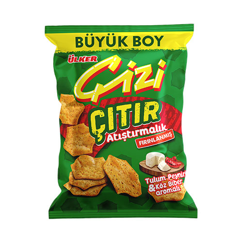 Ülker Çizi Çıtır Tulum Peynir & Köz Biber (80 g) Barkod Numarası