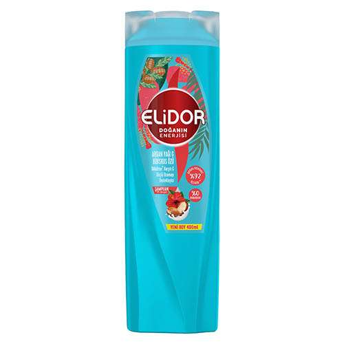 Elidor Doğanın Enerjisi Argan Yağı ve Hibiskus Özü Saç Bakım Şampuanı (400 ml) Barkod Numarası