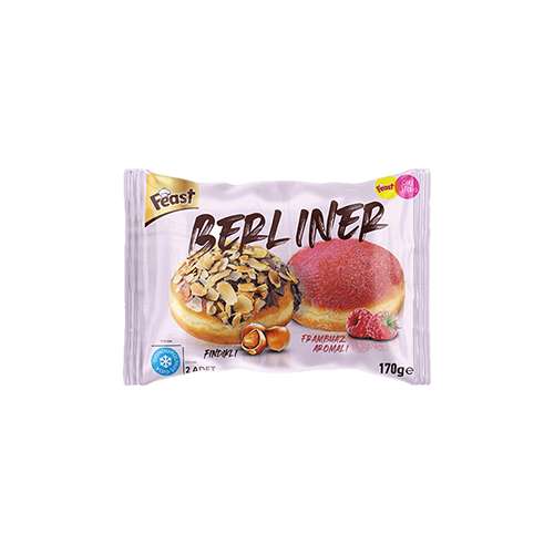 Feast Frambuaz Aromalı & Fındık Kremalı Bademli Berliner (170 g) Barkod Numarası