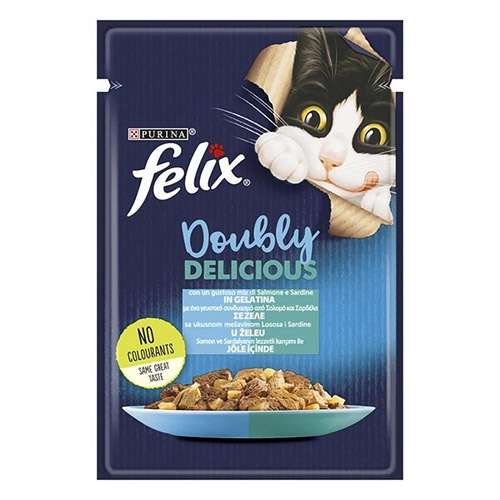 Felix Çifte Lezzet Somonlu ve Sardalyalı Yetişkin Yaş Kedi Maması (85 g) Barkod Numarası