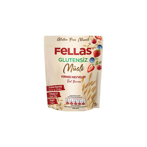Fellas Kırmızı Meyveli Glutensiz Müsli (270 g) Barkod Numarası