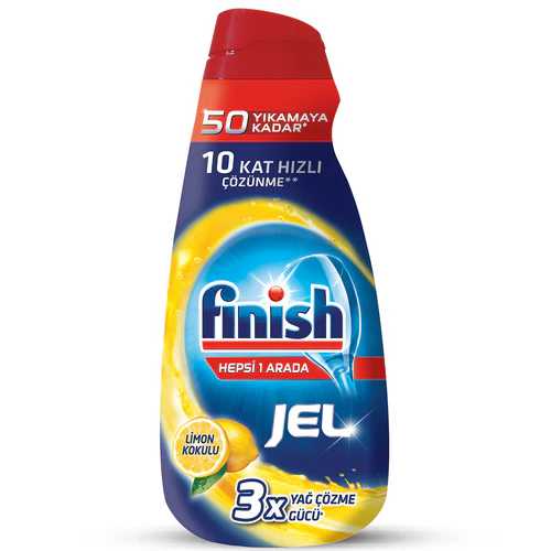 Finish Hepsi Bir Arada Limon Kokulu Bulaşık Makinesi Deterjanı Jel (1000 ml) Barkod Numarası