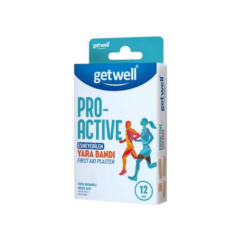 Getwell Pro-Active Esneyebilen Yara Bandı (12 Adet) Barkod Numarası