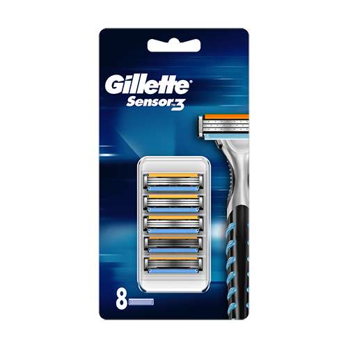 Gillette Sensor3 Tıraş Makinesi Yedek Bıçakları (8'li) Barkod Numarası