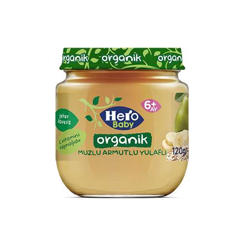 Hero Baby Organik Muzlu Armutlu Yulaflı Kavanoz Maması (120 g) Barkod Numarası