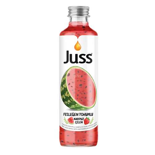 Juss Karpuz & Çilek Aromalı Fesleğen Tohumlu İçecek (250 ml) Barkod Numarası