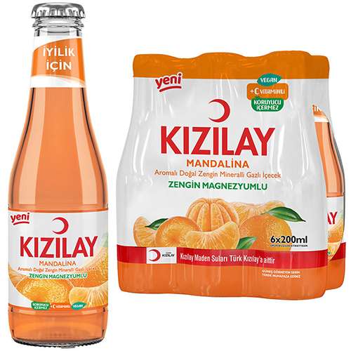 Kızılay Mandalina Aromalı Maden Suyu (6 x 200 ml) Barkod Numarası
