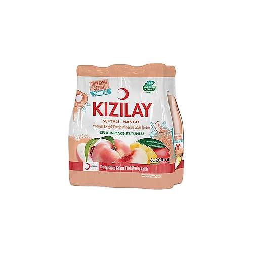 Kızılay Şeftali & Mango Aromalı Maden Suyu (6 x 200 ml) Barkod Numarası