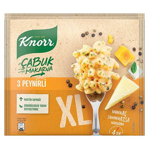 Knorr 3 Peynirli Çabuk Makarna XL (97 g) Barkod Numarası