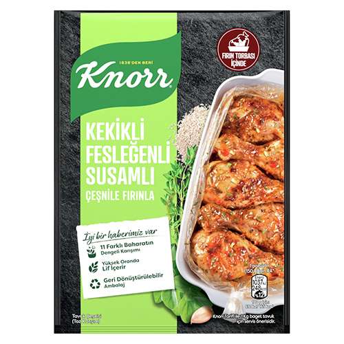 Knorr Kekikli Fesleğenli Susamlı Fırında Tavuk Çeşnisi (29 g) Barkod Numarası