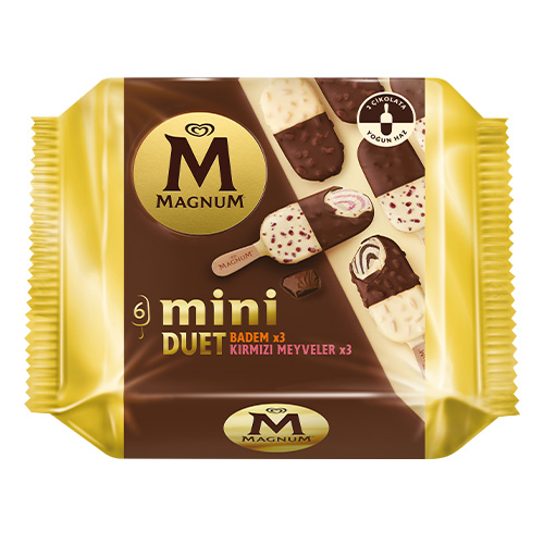 Magnum Mini Düet Badem & Kırmızı Meyveler (6'lı) Barkod Numarası