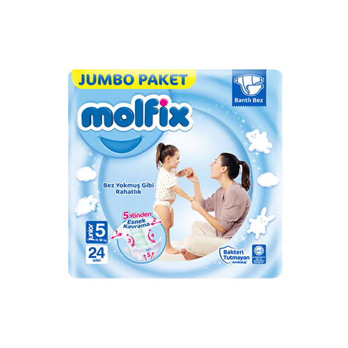 Molfix Bebek Bezi 5 Beden Junior Jumbo Paket (24 Adet) Barkod Numarası