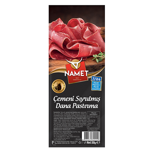 Namet 7/24 Çemeni Sıyrılmış Dana Pastırma (50 g) Barkod Numarası