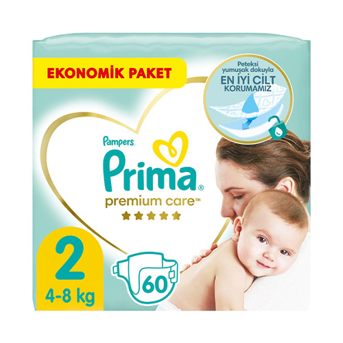 Prima Bebek Bezi Premium Care 2 Beden Mini Jumbo Paket (60 Adet) Barkod Numarası