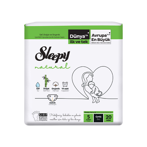 Sleepy Natural Bantlı Bez Junior 5 Beden (20'li) Barkod Numarası