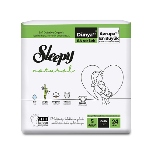 Sleepy Natural Bantlı Bez Junior 5 Beden (24 Adet) Barkod Numarası