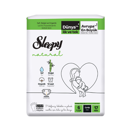 Sleepy Natural Bantlı Bez XL 6 Beden (17'li) Barkod Numarası
