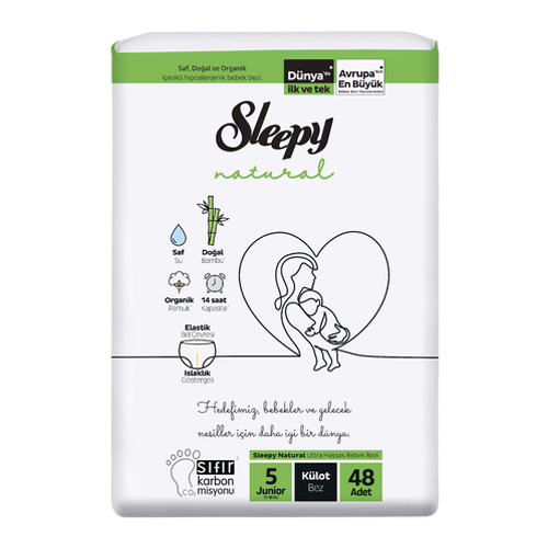 Sleepy Natural Külot Bez Junior 5 Beden (48 Adet) Barkod Numarası