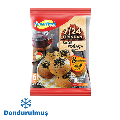 Superfresh Fırından Dondurulmuş Sade Poğaça (6 x 70 g) Barkod Numarası