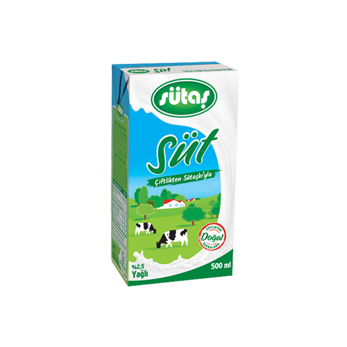 Sütaş %2,5 Yağlı Süt (500 ml) Barkod Numarası