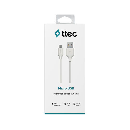 ttec Micro USB Kablo Beyaz (120 cm) Barkod Numarası