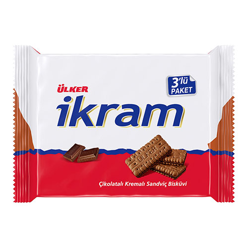 Ülker İkram Çikolatalı Kremalı Sandviç Bisküvi (3 x 84 g) Barkod Numarası