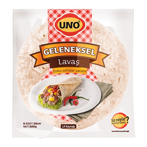 Uno Geleneksel Lavaş (25 cm - 8'li) Barkod Numarası