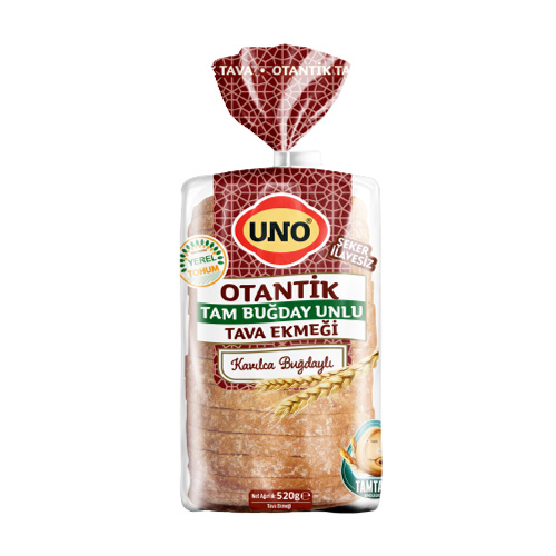 Uno Otantik Tam Buğday Unlu Tava Ekmeği Kavılca Buğdaylı (520 g) Barkod Numarası