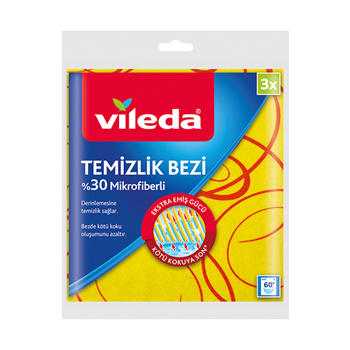 Vileda %30 Mikrofiberli Temizlik Bezi (3'lü) Barkod Numarası