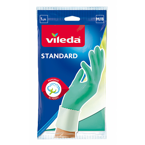 Vileda Standart Temizlik Eldiveni (Orta Boy) Barkod Numarası