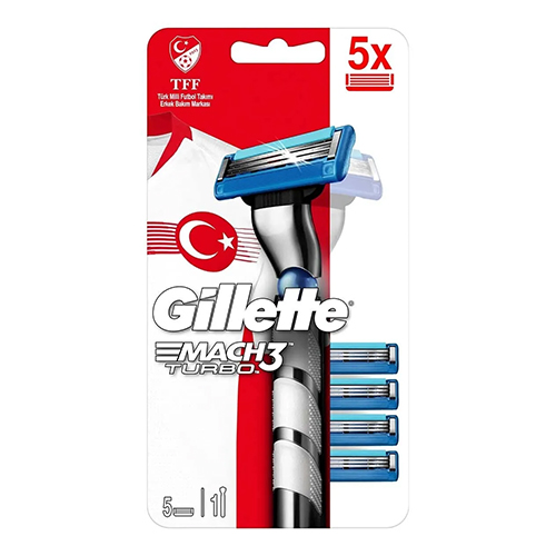 Gillette Mach3 Turbo Milli Takım Tıraş Makinesi + 5 Yedek Bıçak Barkod Numarası